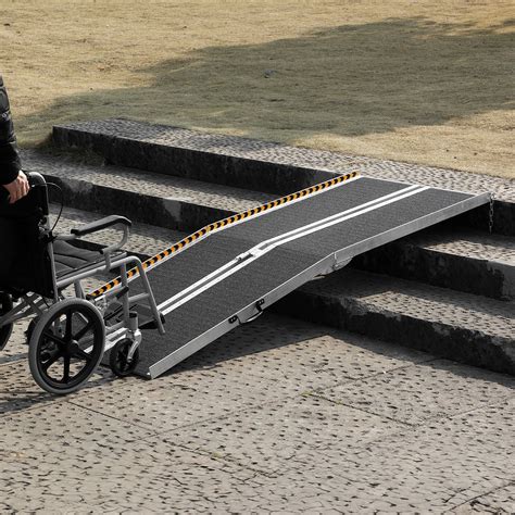 VEVOR Portable Wheelchair Ramp, 8 ft 800 lbs Capacity, Non-Slip ...
