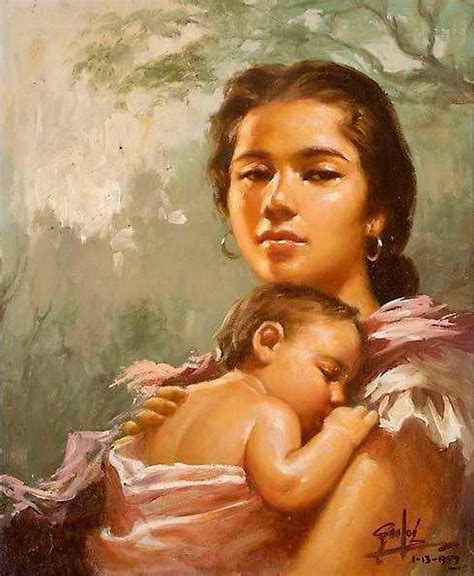 Mother And Child Painting By Fernando Amorsolo