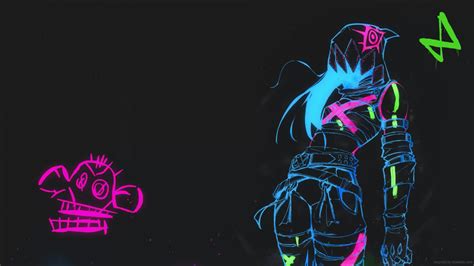 Jinx Neon Graffiti Arcane 2 Live Wallpaper - MoeWalls