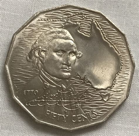 AUSTRALIA 1970 ... FIFTY CENTS COIN ... CAPTAIN COOK