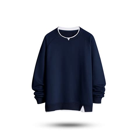 Men’s Sweatshirts Solid Color (Navy Blue) – Levaiis Fashion