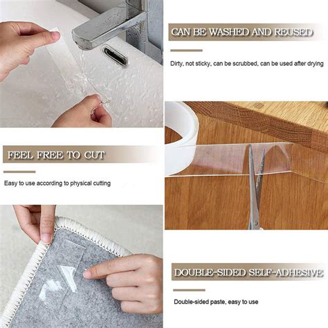 Aerotix Nano Grip Tape 3 Meter – Double-Sided Transparent Adhesive Tap