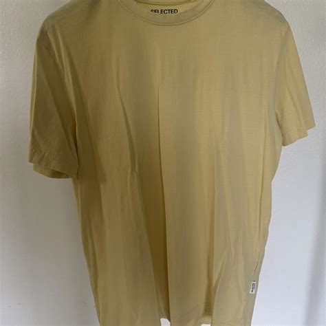 Selected Homme Light Yellow Shirt Size S. - Depop