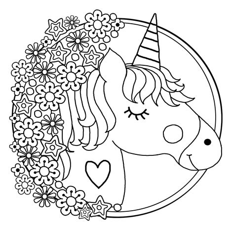 Unicorn Coloring Pages For Kids - Coloring