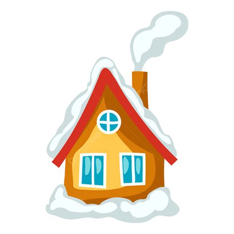 Gambar Ilustrasi Musim Dingin Rumah Di Salju, Tempat Tinggal, Es, Hari Libur PNG dan Vektor ...