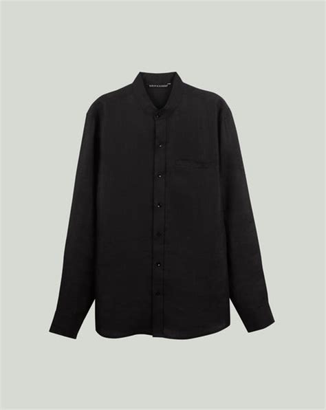 Black Linen Welt Pocket Set
