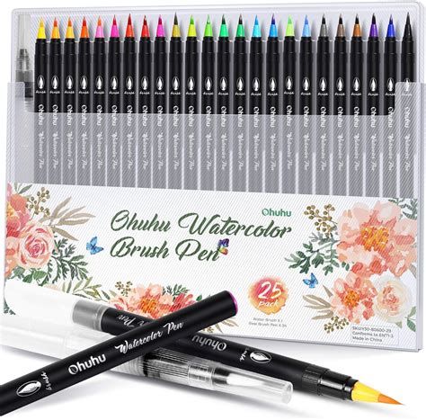Amazon.com: Professional Watercolor Brush Markers Pen 24 Colors of ...