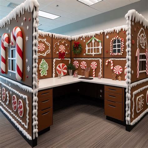 17+ Sweet Gingerbread House Office Decorating Ideas to Try This Holida ...