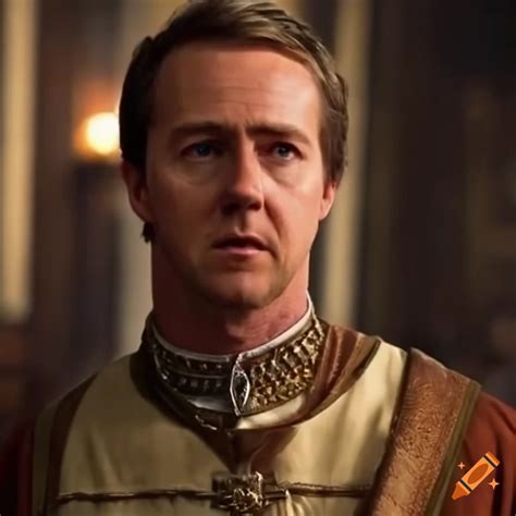 Edward Norton as the leper king Baldwin IV in the film Kingdom Of ...