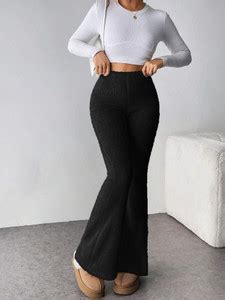 KOTTY Flared Women Black Trousers - Buy KOTTY Flared Women Black ...