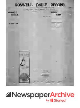 Roswell Daily Record Newspaper Archives, Jan 5, 1907, p. 1