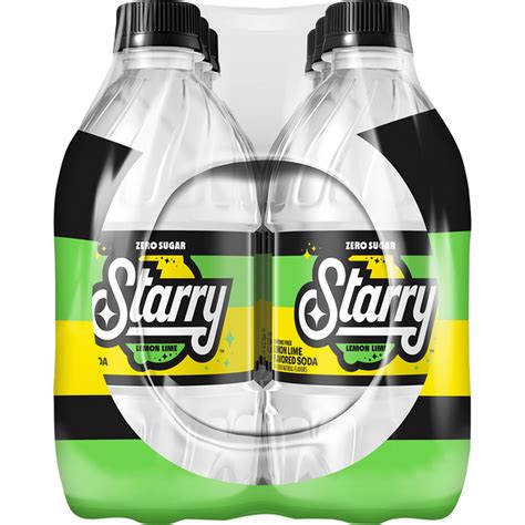 Starry Soda, Zero Sugar, Lemon Lime, 6 Pack (16 fl oz) Delivery or ...
