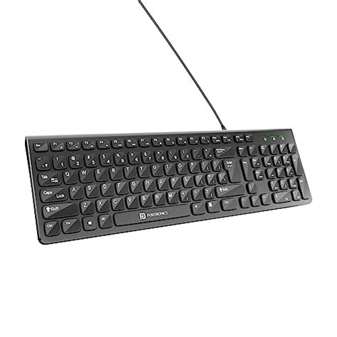 Portronics Ki-Pad 2 USB Wired Keyboard with 104 Keys, Dual Color ...