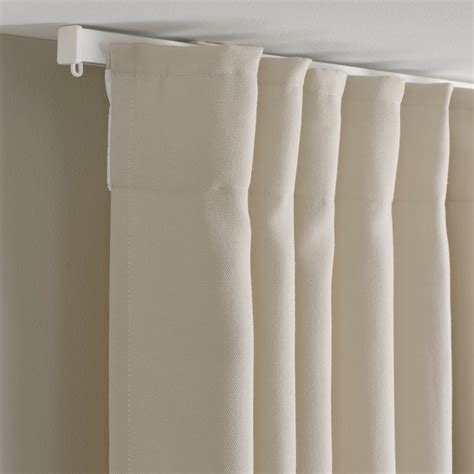 GINSTMOTT curtains, 1 pair, beige/with heading tape, 145x250 cm (57x98 ...