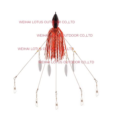 5 Arms Alabama Umbrella Rig Fishing Lure Bait Rigs with Barrel Swivels ...