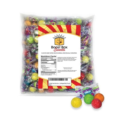 Amazon.com : Cry Baby Candy Candy Sour Bubble Gum Balls Gum Pack ...
