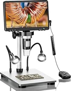 ETZIN DM9 7" LCD Digital Microscope, 1200X Microscope with 12MP Camera ...
