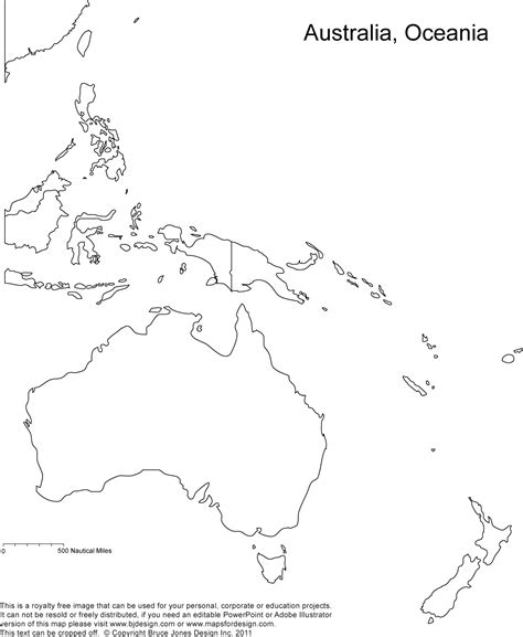 Blank map of australia and new zealand