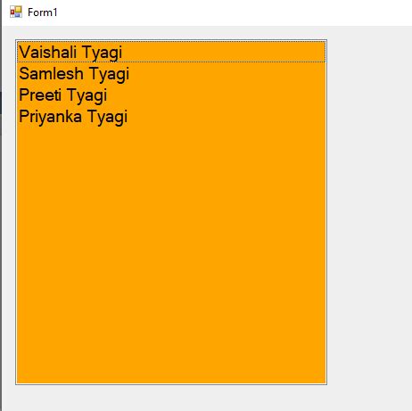 ListBox 的图像结果
