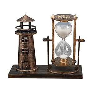 ATORSE European Retro Style Lighthouse Hourglass Sand Timer for Desk ...