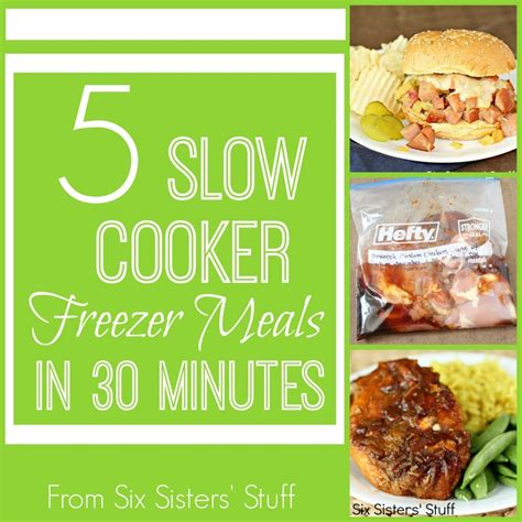 5 Slow Cooker Freezer Meals in 30 Minutes | Slow cooker freezer meals ...