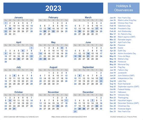 Bildergebnis für 2023 calendar holidays and observances