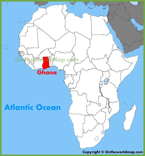 Ghana location on the Africa map - Ontheworldmap.com - map of africa ghana
