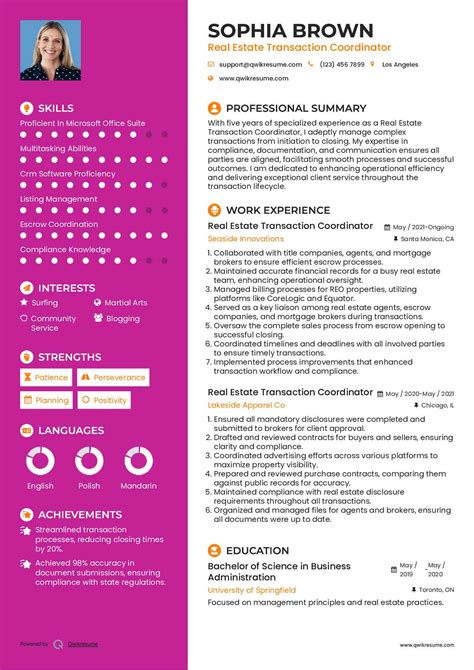 10+ Real Estate Transaction Coordinator Resume Samples & Templates for 2025