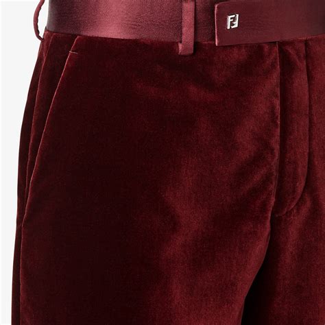 Pantalón Algodón Rojo | Fendi