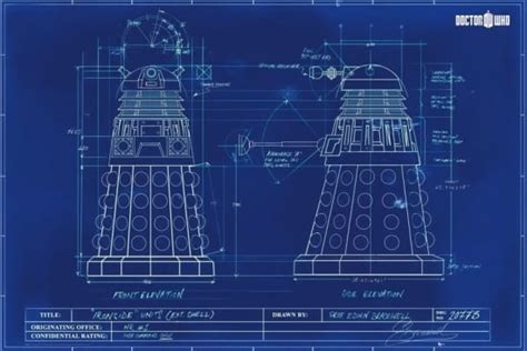 Doctor Who - Dalek Blueprint Poster Poster Print - India | Ubuy