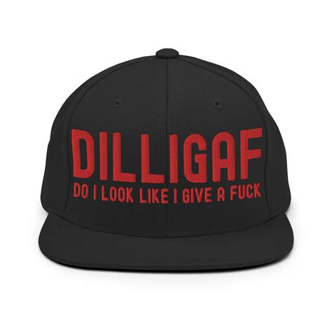 DILLIGAF Do I Look Like I Give A Fuck (Embroidered) Snapback Hat ...