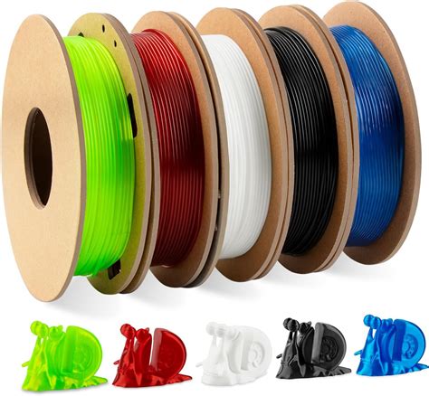 TPU Filament 1.75mm Bundle, TINMORRY TPU 3D Printer Filament, 200g x 5 ...
