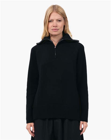 Women's Merino Half-Zip Sweater | MaisonCashmere