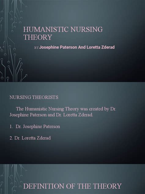 Humanistic Nursing Theory Power Point Finale | PDF | Terminal Illness | Nursing