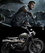 Image result for Chris Pratt Motorcycle in Jurassic Park