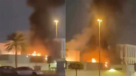 Watch: Drone Strike Triggers Fire Near US Consulate In Dubai; No ...