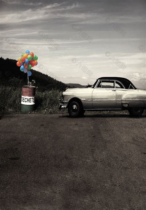灰暗气球与车背景背景素材免费下载(图片编号:6194211)-六图网