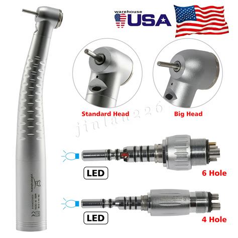 Dental Fiber Optic Turbine Handpiece 4/6 Hole LED India | Ubuy