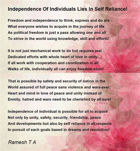 Self Independence