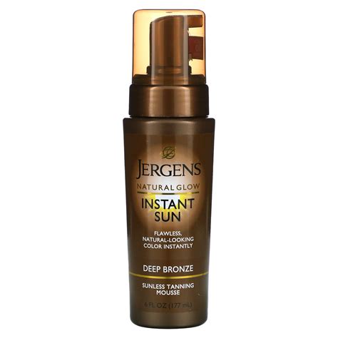 Jergens, Natural Glow, Instant Sun, Sunless Tanning Mousse, Deep Bronze ...