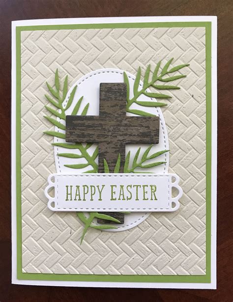Handmade Christian Easter Card with Cross