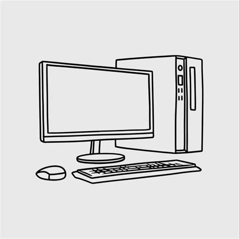 Computer Set Up Drawing 的图像结果