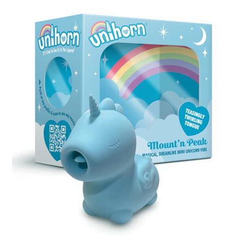 Unihorn Mount'n Peak - Blue Unicorn Tongue Swirling Vibrator – The ...