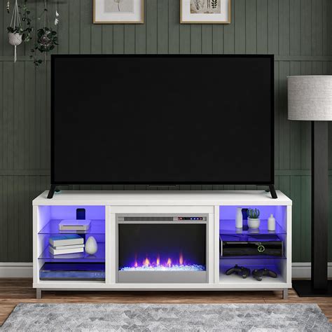White Fireplace TV Stand for TVs up to 70 in Nepal at NPR 97780, Rating: 5