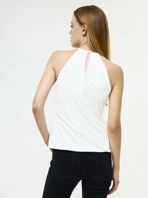 White halter neck top