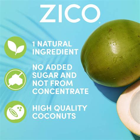 Zico 100% Coconut Water Drink - 12 Pack, 500ml - Natural Flavored, No ...
