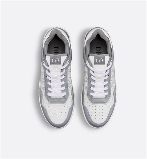 B27 Uptown Low-Top Sneaker Dior Gray Smooth Calfskin and White Dior ...