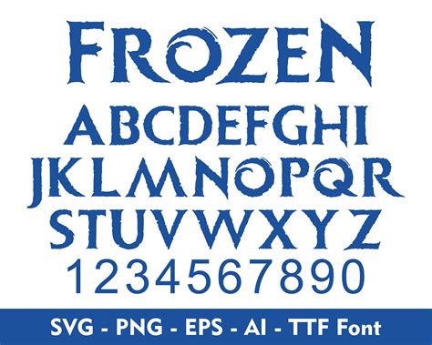 FROZEN Font SVG Frozen Alphabet Cartoon Frozen Svg Frozen - Etsy