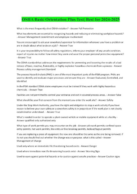 Image result for Basic Orientation Plus Test Questions