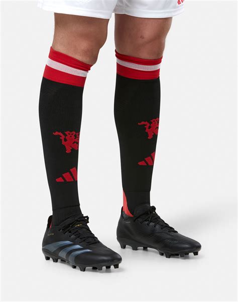 adidas Manchester United 24/25 Home Socks - Black | Life Style Sports UK